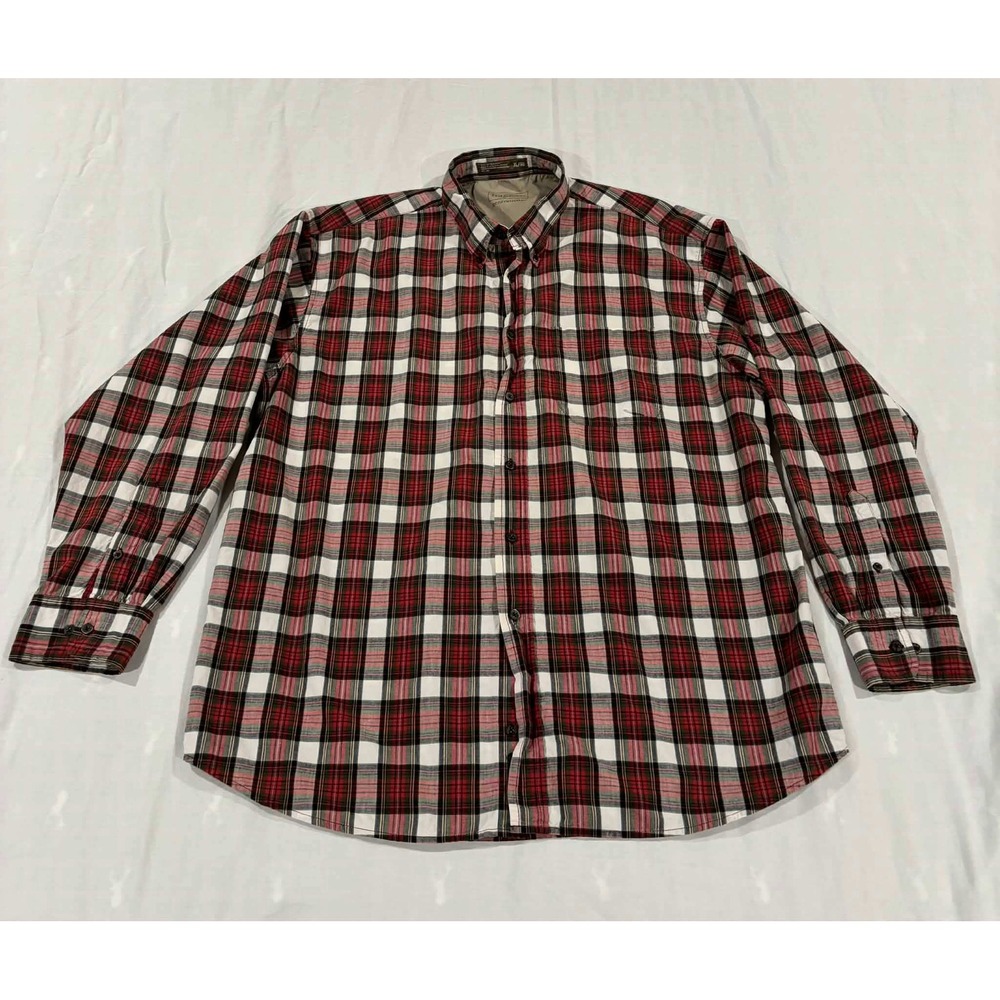 Haggar Generations Plaid Long Sleeve Button Down Shirt‎ Mens XL Cotton